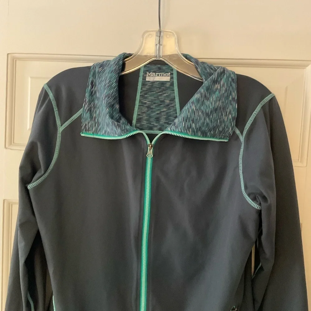 Marmot Full Zip Stretch Activewear Fleece Lined Warm Up Jacket Women’s Size L